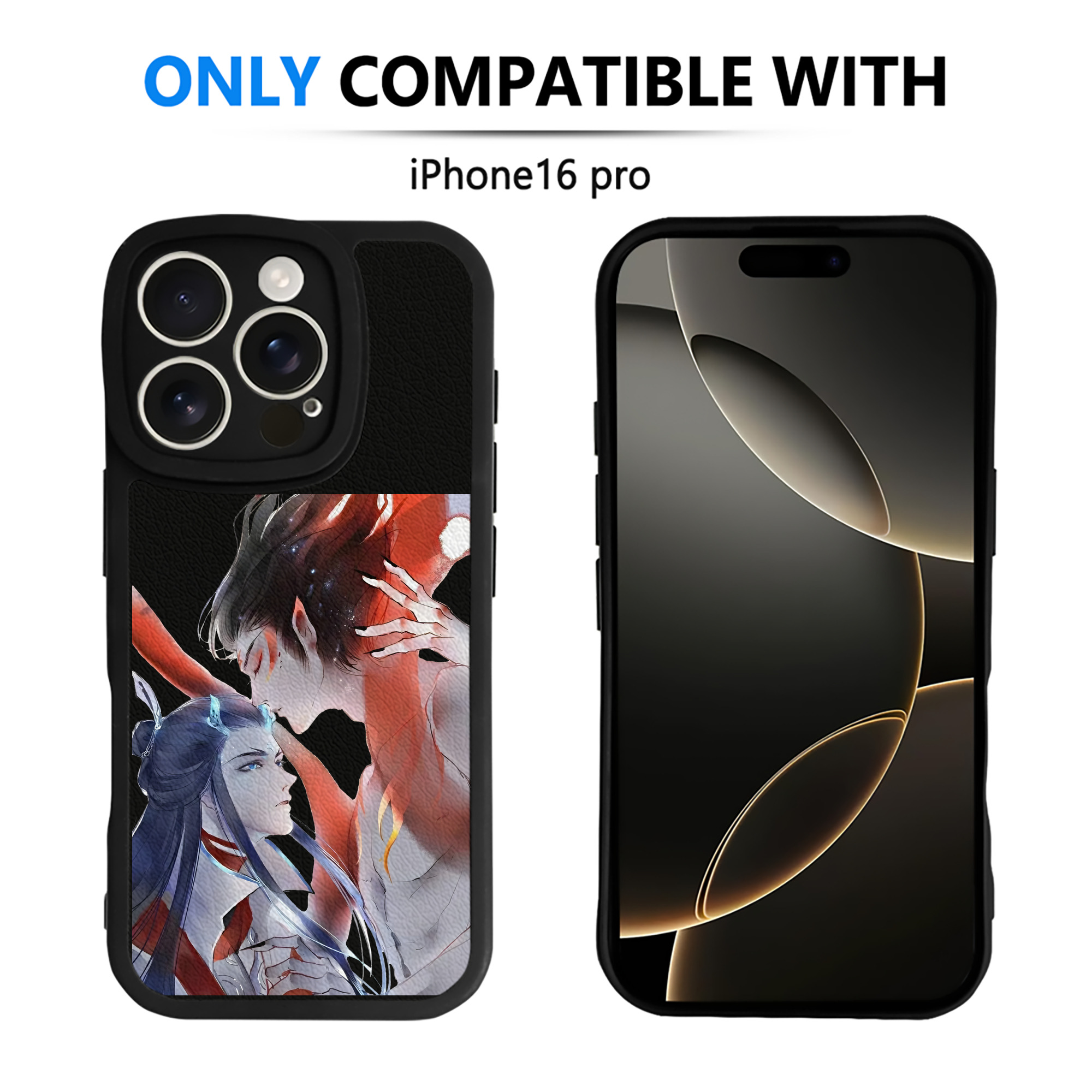 （画像用） Ne Zha 2 ナタ 魔童の大暴れ 【iPhone 16シリーズ対応】シリコンスマホケース（レザー調） 材質：シリコン